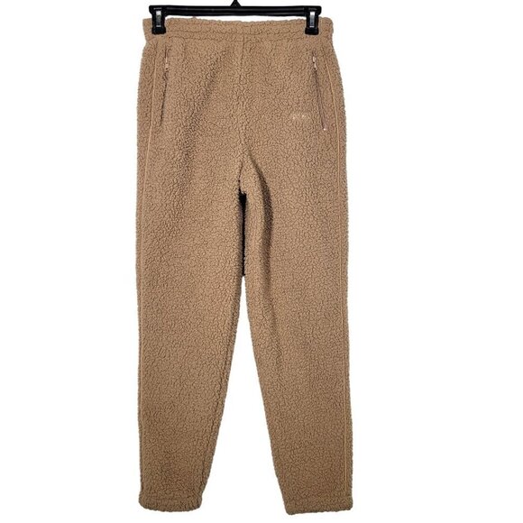 NWT Women's SKIMS Sherpa Teddy Joggers in Tiger Eye Tan Size S - Picture 1 of 14